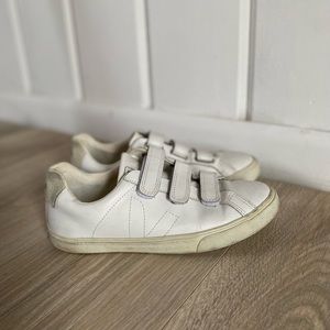 Veja White Leather Velcro Sneaker